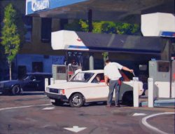 Gas, oil on canvas, 26 X 34 inches, copyright ©1996, $4,200