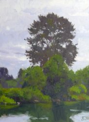 On The Snohomish River, oil on canvas, 24 X 18 inches, copyright ©2009, $2,500