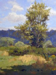 Tree Near Snoqualmie, oil on canvas, 24 X 18 inches, copyright ©1999, $3,200