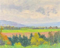 SNOHOMISH VALLEY APUNTE, oil on MDH panel, 8 x 10 inches, copyright ©2018, $800.00