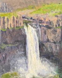 PALOUSE FALLS, oil on MDH panel, 20 x 16 inches, copyright ©2022, $2,200.00