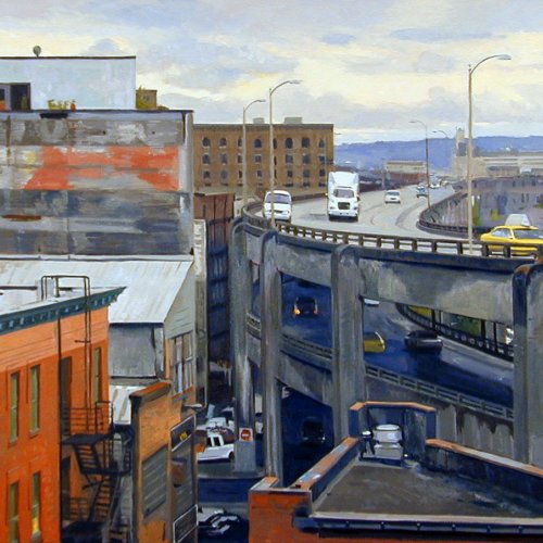 Civil Architectures, oil on canvas, 42 x 60 inches, copyright ©1999
