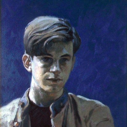 Portrait of the Artist as a Young Man (self at 17 yrs.), oil on canvas, 26X18 in, copyright ©1983
