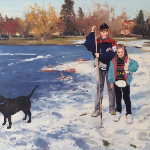 Val and Peggy’s Kids, oil on canvas, 26 x 32 inches, copright ©1992