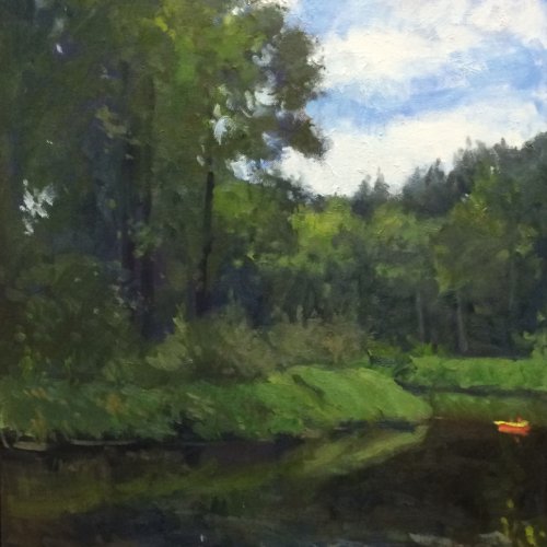 The Park at Bothell Landing, oil on canvas, 24 x 18 inches, copyright ©2014