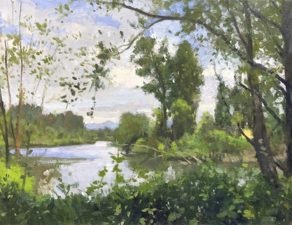 Rotary Park, oil on canvas, 18 x 24 inches, copyright ©2018