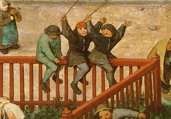 Children's Games, Pieter Bruegel the Elder, detail