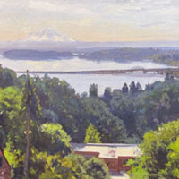 View of Mt. Tahoma, oil on canvas, 22.5 x 30 inches, copyright ©2022