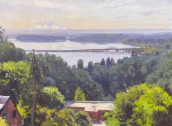 View Of Mt. Tahoma, oil on canvas, 22.5 x 30 inches, copyright ©2022, $3,200