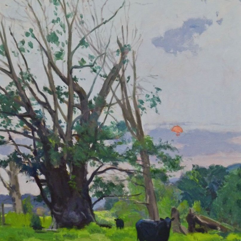 Red Moon, oil on canvas, 40 x 30 inches, copyright ©2001