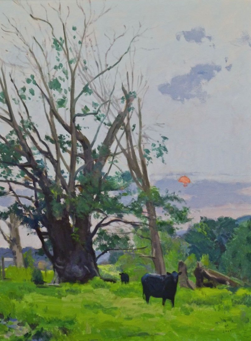 Red Moon, oil on canvas, 40 x 30 inches, copyright ©2001