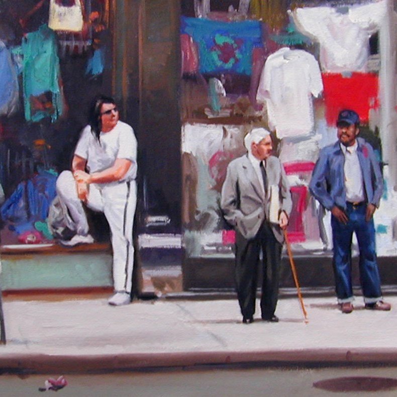 3 Men, oil on canvas, 18 x 24 inches, copyright ©1996