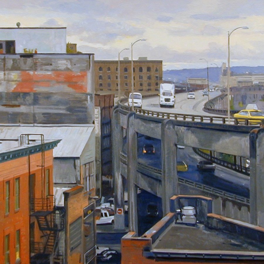 Civil Architectures, oil on canvas, 42 X 60 inches, copyright ©1999