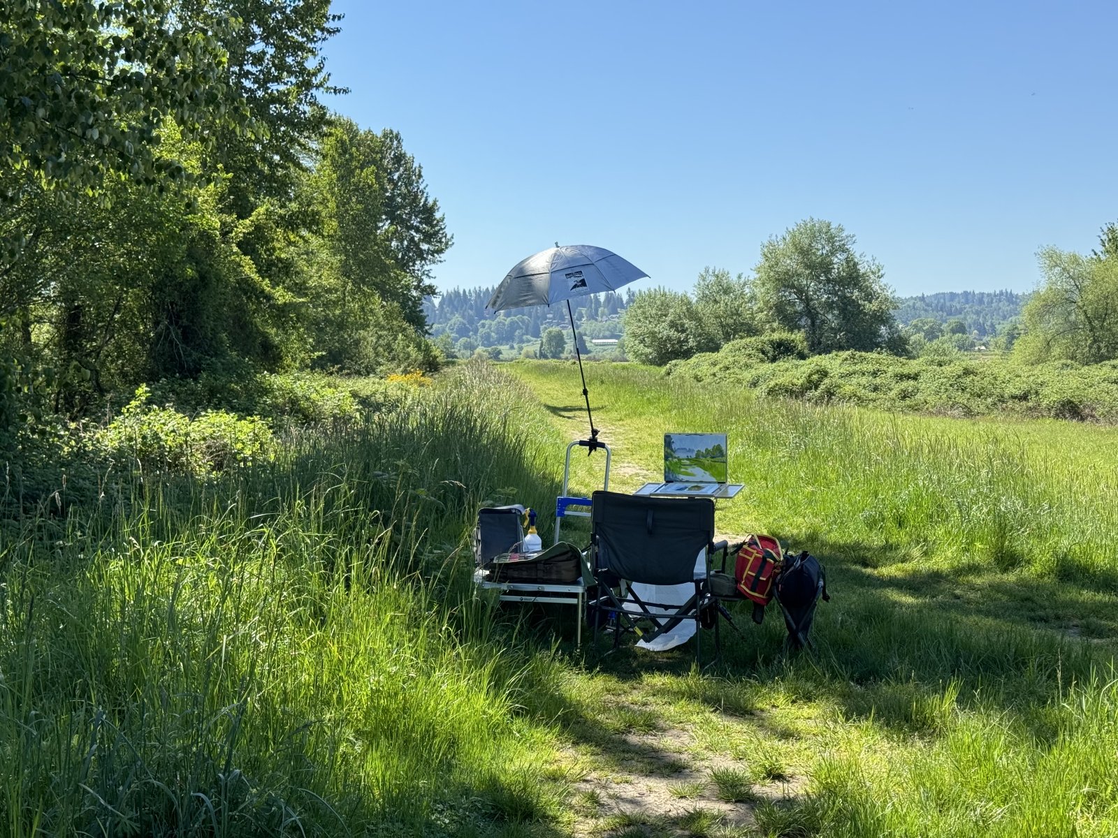 Setup at Irving Lawson Access Area