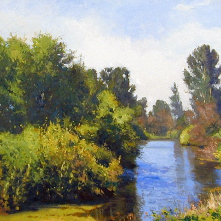 Sauvie Island Creek I, oil on canvas, 30 X 40 inches, copyright ©1999