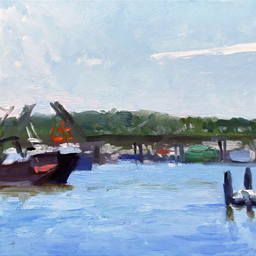 Untitled (Fishermen’s Terminal), oil on panel, 18 x 24 inches, copyright ©1998