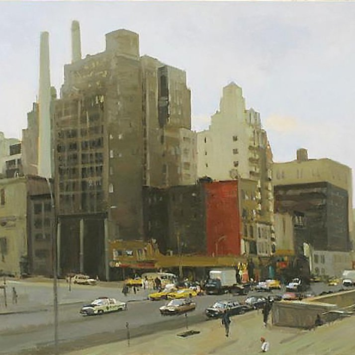 Big Dirty City (On 8th Ave, NYC), oil on canvas, 27 x 31 inches, copyright ©1997