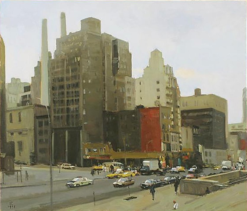 Big Dirty City (On 8th Ave, NYC), oil on canvas, 27 x 31 inches, copyright ©1997