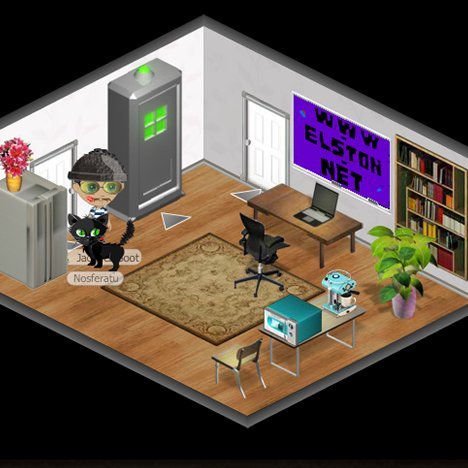 The office at my YoVille gallery.