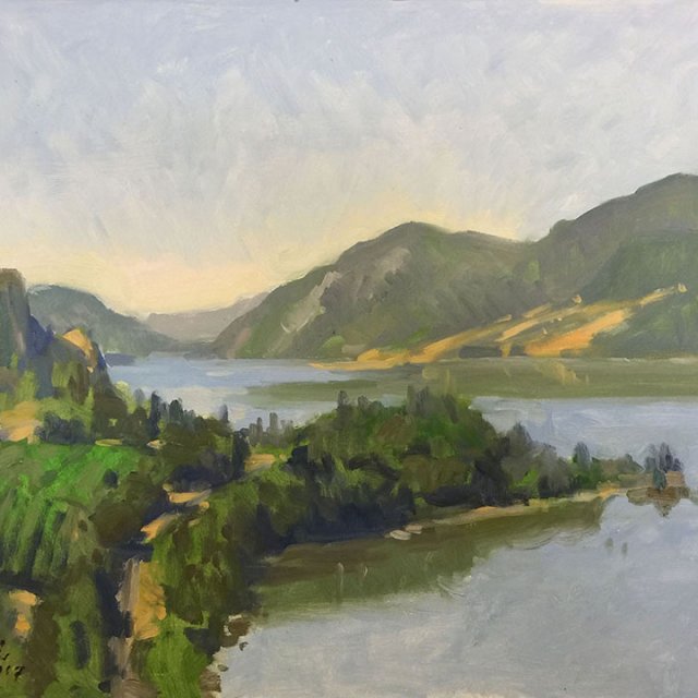 View From Claire's, oil on panel, 16 x 20 inches, copyright ©2017