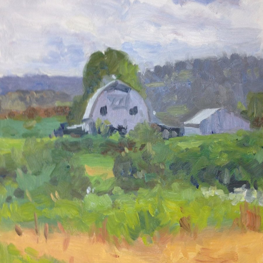 Lowell Larimer Road, oil on panel, 12 x 9 inches, ©2012