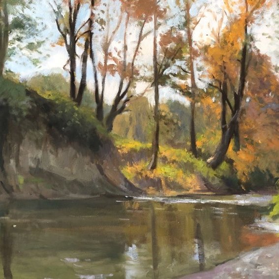 Pilchuck River I, oil on canvas, 21 X 29 inches, copyright ©2008
