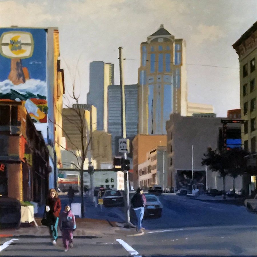 THE UGLY BILLBOARD, oil on canvas, 40 x 30 inches, copyright ©1993