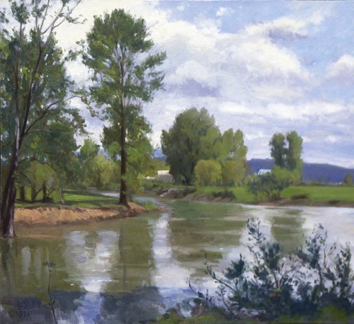 Bend of the River II, oil on canvas, 34 x 36 inches, copyright ©1997