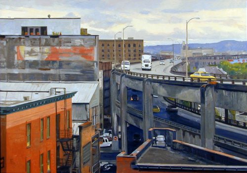 Civil Architectures, oil on canvas, 42 x 60 inches, copyright ©1999