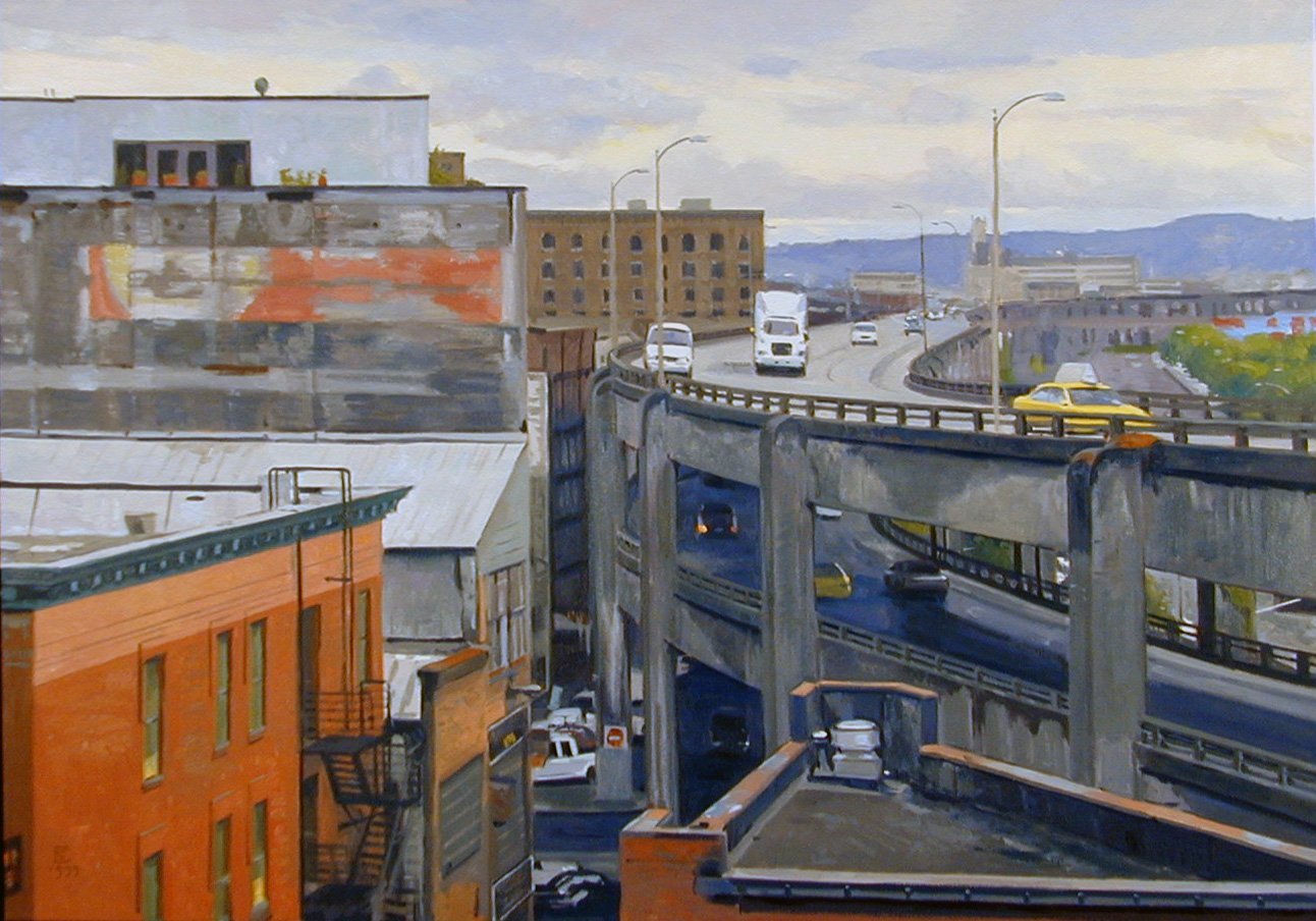 Civil Architectures, oil on canvas, 42 X 60 inches, copyright ©1999