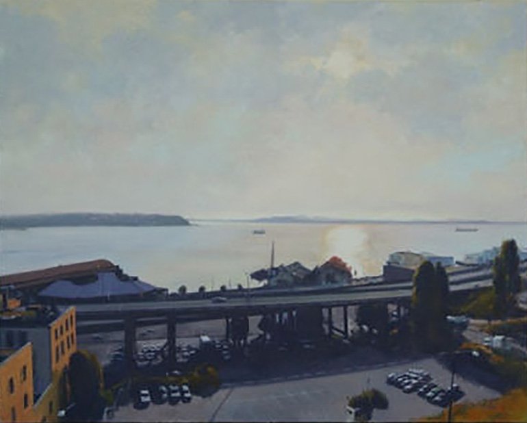 99 (Elliott Bay), oil on canvas, 44 x 54 inches, copyright ©1985