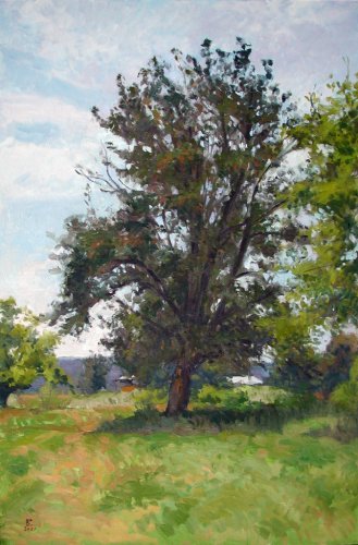 Tree, oil on panel, 36 x 24 inches, copyright ©2001