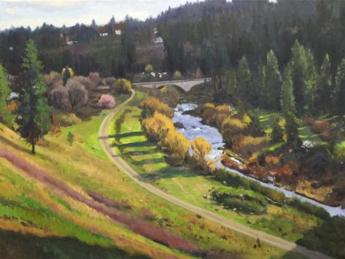 Latah Creek Spring, oil on canvas, 30 x 40 inches, copyright ©2015