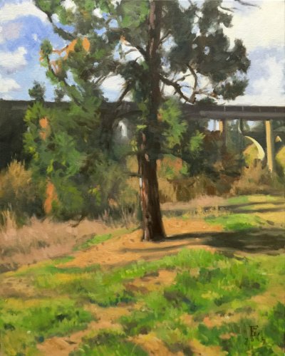 Latah Creek Tree, oil on canvas, 24 x 30 inches, copyright ©2015