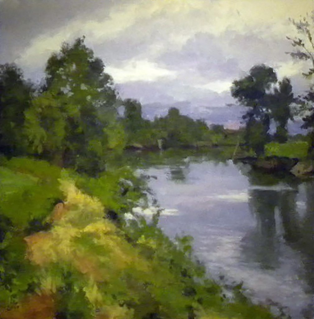 Bend In The River, oil on canvas, 30 x 32 inches,