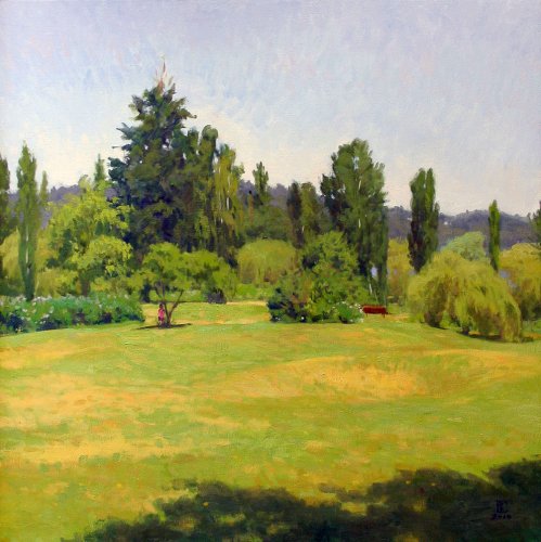 Juanita Bay Park Trees, oil on canvas. 36 x 36 inches, copyright ©2010
