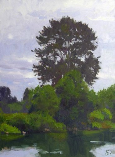 On The Snohomish River, oil on canvas, 24 x 18 inches, copyright ©2009