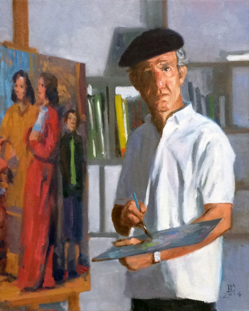 Portrait of Alvaro Izurieta: My Friend and Colleague, oil on canvas, 20 x 16 inches, copyright ©2014
