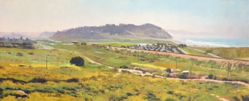 Near San Diego, oil on canvas, 12 x 30 inches, copyright ©1986