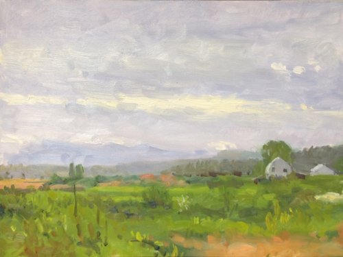 Snohomish Valley, oil on panel, 9 x 12 inches, ©2012
