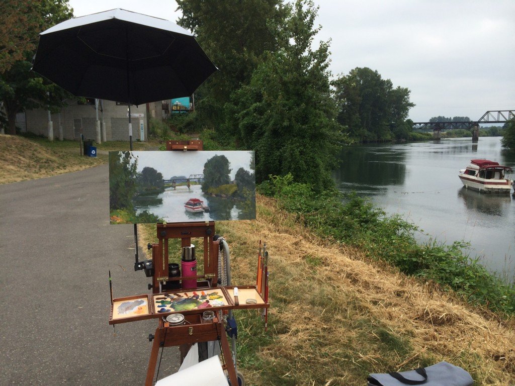 Plein Air at Kla Ha Ya Riverfront Park, Snohomish.