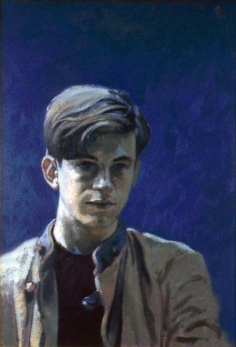 Portrait of the Artist as a Young Man (self at 17 yrs.), oil on canvas, 26X18 in, copyright ©1983