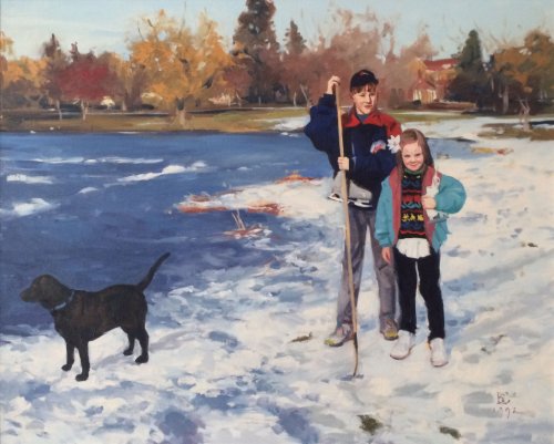 Val and Peggy’s Kids, oil on canvas, 26 x 32 inches, copright ©1992