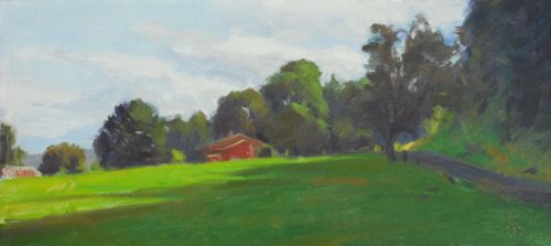 Bob Pepper's Farm, oil on canvas, 11 x 22 inches, copyright ©1999