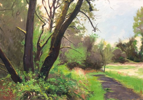 Path, oil on canvas, 23 x 32 inches, copyright ©1991