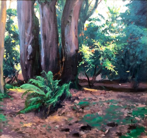 Trees III, oil on canvas, 22 x 23 inches, copyright ©1993