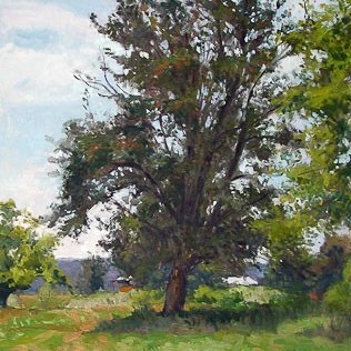 Tree, oil on panel, 36X24 inches, copyright ©2001