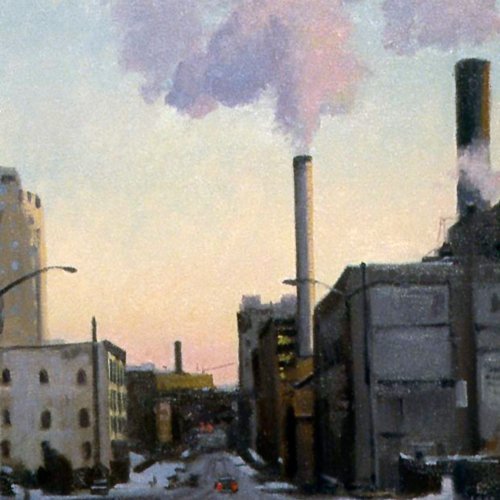 Western Steam, oil on canvas, 19 x 18 inches, copyright ©1988