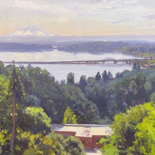 View Of Mt. Tahoma, oil on canvas, 22.5 x 30 inches, copyright ©2022