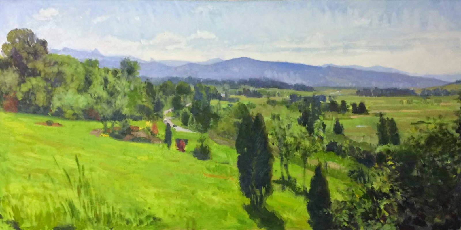 CLOROPHYL GREEN, oil on MDH panel, 18 x 36 inches, copyright ©2005, $3,200